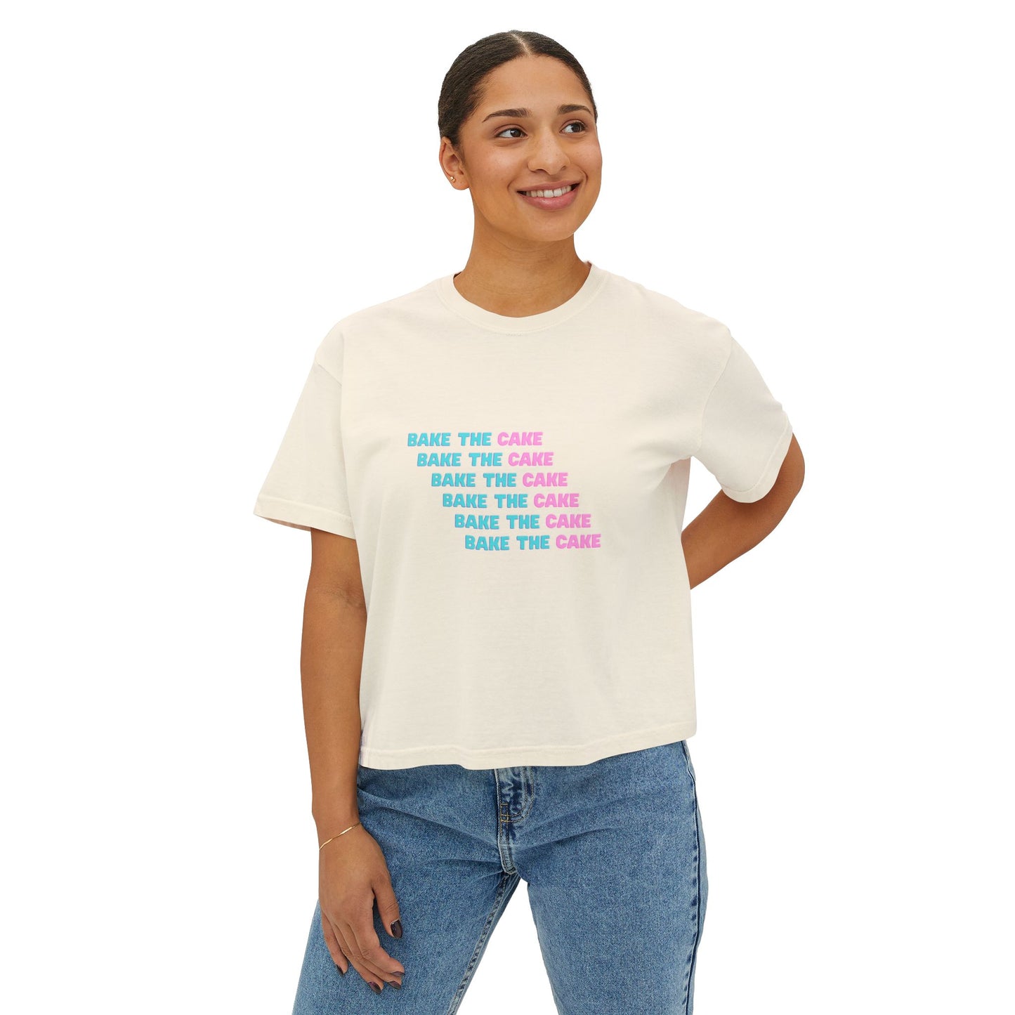 Cute Boxy Tee - Bake the Cake