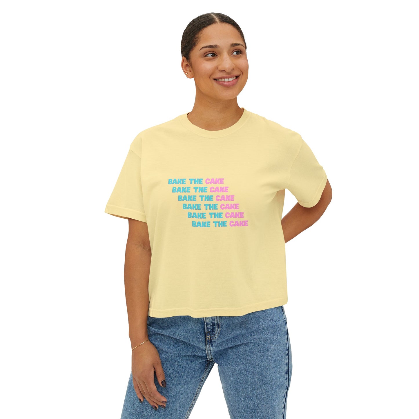 Cute Boxy Tee - Bake the Cake