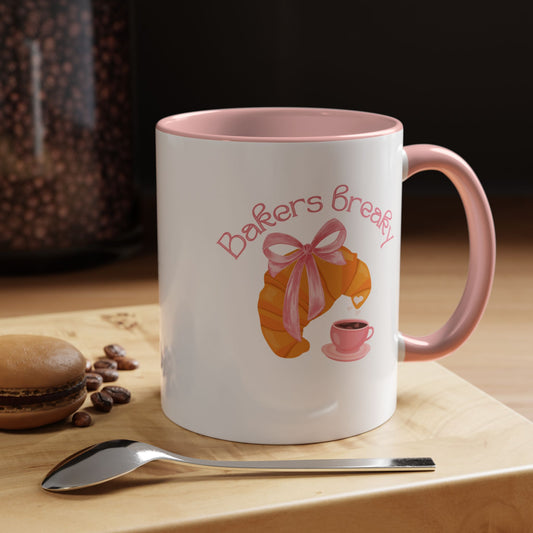 Coquette Bakers Breakfast Coffee Mug -  Pink